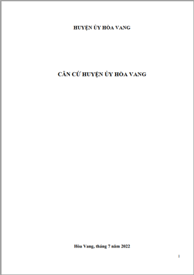 CĂN CỨ HUYỆN ỦY HÒA VANG