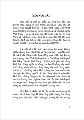 Lịch sử đấu tranh cách mạng xã Hòa Bắc (1930-2005)